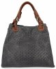 Kožené kabelka shopper bag Vittoria Gotti šedá 2269-Jsz